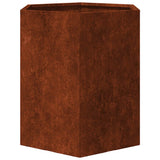Garden Planters 2 pcs Hexagon 46x40x45 cm Weathering Steel 851121