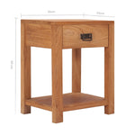 ZNTS bedside Cabinet 35x35x50 cm Solid Teak Wood 287231