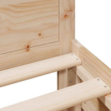 Bed Frame without Mattress with Headboard 75x190 cm Small Single Solid Wood Pine 3308789