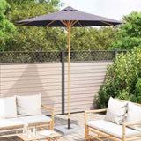 Garden Parasol Dark Grey 240 x 260 cm Bamboo 4108087