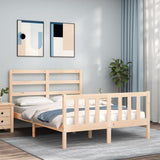 Bed Frame without Mattress Small Double Solid Wood Pine 3191876