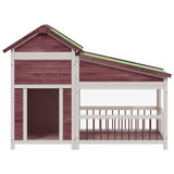 Dog Kennel Mocha 143x60.5x109 cm Solid Wood Pine 172263