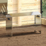 Chicken Feeding Trough Silver 81 x 32 x 53.5 cm 874620