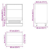 Oven Cabinet Kalmar Old Wood Engineered Wood 853525