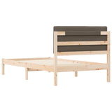 Bed Frame with Upholstered Headboard Taupe 100 x 200 cm 878072