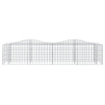 ZNTS Arched Gabion Raised Bed 200x50x50 cm Galvanised Iron 153542