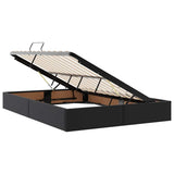 Storage Bed with Mattress Black 140 x 190 cm Faux leather 3369945