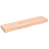ZNTS Wall Shelf 80x20x6 cm Untreated Solid Wood Oak 363541