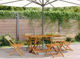 Garden Chair Set of 4 Beige Solid acacia wood, PE rattan One Size 3214598