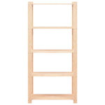 5-Tier Storage Racks 2 pcs 80x38x170 cm Solid Pinewood 250 kg 279404