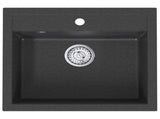 Kitchen Sink Single Basin Granite 60 x 51 x 30.5 cm Graphite 42053748