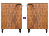 Sideboard Acacia Brown Finish 40 x 33 x 75 cm Solid Mango Wood 4017924