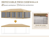 3 x 6m Pop Up Gazebo, Outdoor Canopy Shelter, Marquee Party Wedding Tent with 6 Mesh Walls and Carry T3398P317651