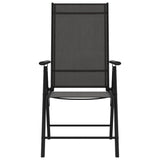 Folding Garden Chairs 6 pcs Textilene Black 312179