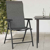 Folding Garden Chairs 4 pcs Grey Poly Rattan 3270610