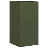 ZNTS Planter Olive Green 40x40x80 cm Cold-rolled Steel 860706