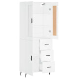 Highboard White 69.5x34x180 cm Engineered Wood 3199825