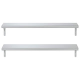 Wall Shelves 2 pcs 100x23.5 cm Silver Stainless Steel 3214504