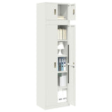 Storage Cabinet 2 pcs White 60 x 40 x 220 cm Steel Lockable 3438710