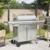 Gas BBQ Grill with 7 Burners Silver Stainless Steel 3214257