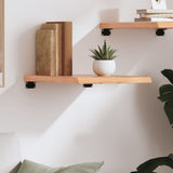 Wall Shelf Light Brown 40x60x cm Treated Solid Wood Oak 363636