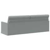 3 Seater Sofa Light Grey 220 x 81 x 82 cm Fabric 42041139