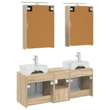 Bathroom Cabinet Set 5 pcs Sonoma Oak Engineered Wood 3406393