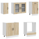 8 Piece Kitchen Cabinet Set "Kalmar" Sonoma Oak Engineered Wood 3314794