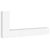 3 Piece TV Cabinet Set White Engineered Wood 3114318