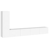 3 Piece TV Cabinet Set White Engineered Wood 3114318