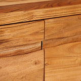 TV Cabinet with Shelf Brown 110 x 30 x 40 cm Solid Acacia Wood 42003317