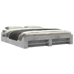 ZNTS Bed Frame without Mattress Concrete Grey 180x200cm Engineered Wood 3295453