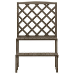 ZNTS Plant Stand with Trellis Grey 70x42x115 cm Solid Fir Wood 316414