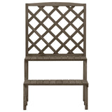 ZNTS Plant Stand with Trellis Grey 70x42x115 cm Solid Fir Wood 316414
