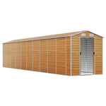 Garden Shed Light Brown 191x895x198 cm Galvanised Steel 3188284