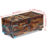 Coffee Table Box Chest Solid Reclaimed Wood 80x40x35 cm 243320