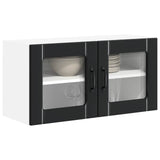 Wall Glass Cabinet LUCCA Black 80 x 31 x 40 cm Engineered Wood 884945