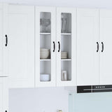Wall Glass Cabinet PORTO White 60 x 31 x 100 cm Engineered Wood 885525