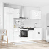 7 Piece Kitchen Cabinet Set Lucca High Gloss White Engineered Wood 3314773