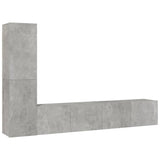 4 Piece TV Cabinet Set Concrete Grey Engineered Wood 3114313