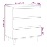 Sideboard Old Wood 60x35x70 cm Engineered Wood 856480