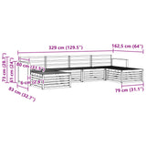 Sofa Sets 6 pcs Solid Acacia Wood 3383677