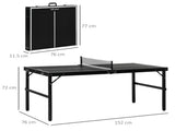 5ft Mini Table Tennis Table, Folding Ping Table with Net and Aluminium Frame, Portable Ping T3398P425043