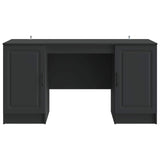 Desk with Shelf Black 142.5 x 50 x 75 cm Engineered Wood 3414640