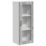 Wall Glass Cabinet LUCCA Grey Sonoma 40 x 31 x 100 cm 885101