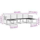 Outdoor Sofa Set 6 pcs Natural Engineered Wood 3366772