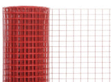 Chicken Wire Fence Steel with PVC Coating 25x1 m Red 143663