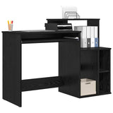 Desk with Drawer Black Oak 120.5 x 44 x 88.5 cm Engineered Wood 869475