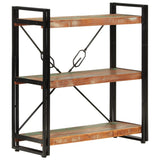 3-Tier Bookcase 77x30x80 cm Solid Wood Reclaimed and Iron 351109