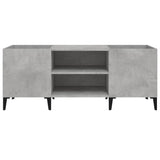 Record Cabinet Concrete Grey 121x38x48 cm Engineered Wood 831937